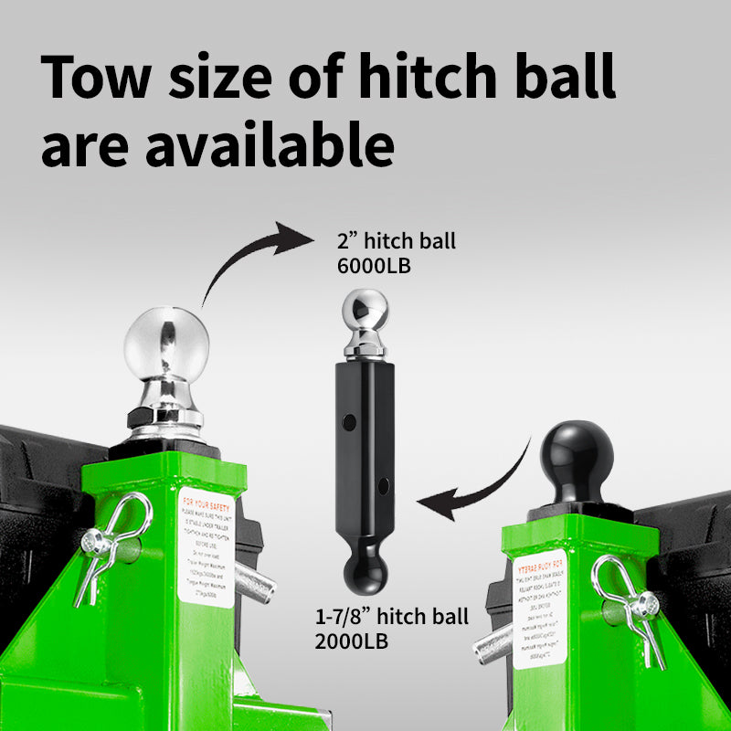 Electric Trailer Dolly, 3600 lbs Motorized Trailer Mover with Dual Hitch Balls, 24V DC Power, 13”X6.5” Tires & Swivel Casters with Brakes, for RV, Caravan, Boat, Utility Trailer