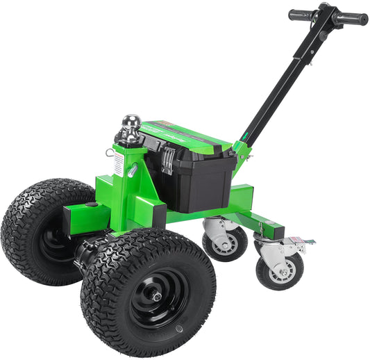 Electric Trailer Dolly, 3600 lbs Motorized Trailer Mover with Dual Hitch Balls, 24V DC Power, 13”X6.5” Tires & Swivel Casters with Brakes, for RV, Caravan, Boat, Utility Trailer